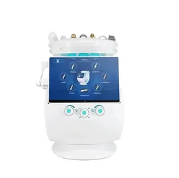 7 I 1 isblå multifunktionell analysator Professionell hudvårdskrubber Hydra vattenskal Microdermobrasion Machine