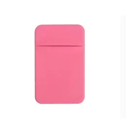 2pc moda elastik cep telefonu kartı tutucu cep telefonu cüzdanı kredi kimlik kartı tutucu yapışkan çıkartma cebi