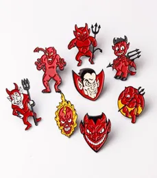 Gothic threatening cartoon little devil demon vampire weird Halloween trick pin badge brooch9487588