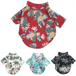 Dog Apparel Print Pet Summer Shirt Hawaiian Clothes Small Dogs T-Shirts Shirts