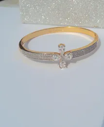 "XP" Senior Design 24 K feinen massiven Gelbgold GF CZ Cubic Zircon Blume Makrame Armband 60# Frauen Magnificent3659614