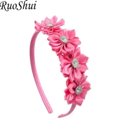 1 pc Lovely Children Girls Rhinestone Four Flowers Exquisite Hairband Hair Accessories Cute Tiara Kids Girls Headband Headwear203U1209889