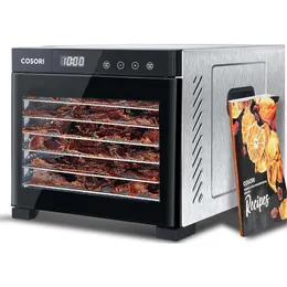 Large Capacity Food Dehydrator for Jerky with 6 Stainless Steel Trays, 48 Hour Timer, 165°F Temperature Control, and Yogurt Maker - 648ft60 0W Dehydrator Machine