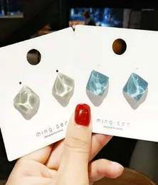 Stud Square Resin Women Earrings Korean Cute Candy Color Chic Earing Fashion Jewelry Girls Accesorios Pendientes Mujer Moda 202118063279