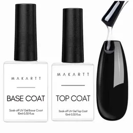 Gel de unhas Makartt sem limpeza e kit de casaco superior 2pcs 10ml Mergulhe o conjunto de pedicure de manicure polonês Q240507