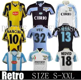 Lazio Retro Soccer Jerseys 1990 1991 1992 1998 1999 2000 2001 15 16 18 Nedved Simeone Salas Gascoigne Football Shirt Veron Crespo Nesta 89 90 91 92 93 95 98 99 00 01
