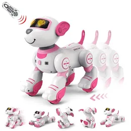 Childrens Stunt Roboter Hund Fernspielzeug intelligentes Gehen 240318 Steuerung Tanz Touch Electric SSVPs