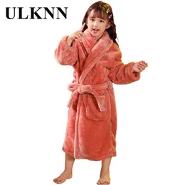 Pajamas ulknn Childrens Winter Pajamas Childrens Bathroom 2023 Flannel Warm Pajamas Boys 2-14 Autumll2405