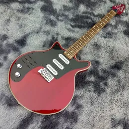 Gitarre Verbrennungen Brian Mai Signature linfty E -Gitarre Special Antique Cherry Red links BM01 BBM Gitarre