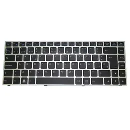 Laptop-Rückstrich-Tastatur für Clevo P640 MP-13C26E0J43069 6-80-N13B0-161-1S2 Spanischer SP-Silberrahmen