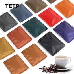 Bolsas de armazenamento 100pcs de café em pó embalagem de alumínio Filme interno selo portátil portátil pendurar chá de chá