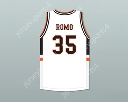 Niestandardowe Nay Men Youth/Kids Tony Romo 35 Burlington High School White Basketball Jersey z łatą Top Sched S-6xl