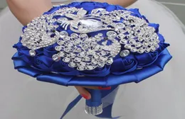 Королевские свадебные свадебные букеты сладкие 15 Quinceanera Букеты жемчужины хрустальный страза Свадебные принадлежности невесты с брошью W290B7696064