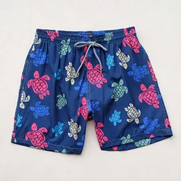 유럽 ​​및 미국 디자이너 반바지 브랜드 브랜드 Vilebre Vilebrequin Beach Pants for Men 's Sorths Summer Elastic 빠른 건조 방수 거북이 남성 단편 920