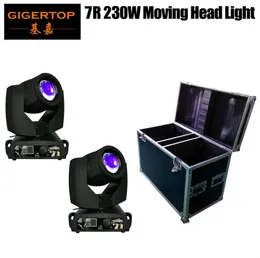 Caixa de vôo 2in1 Packing com 2xLOT 230W 7R Sharpy Beam Moving Head Light Disco Studio Teatro Stage