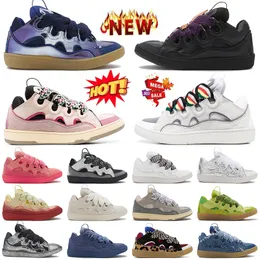 Mode av högsta kvalitet designer klänning trottoarkskor lyx kvinnors män kalvskinn gummi nappa extraordinära tränare plattform og original highTops mocka platt sneakers