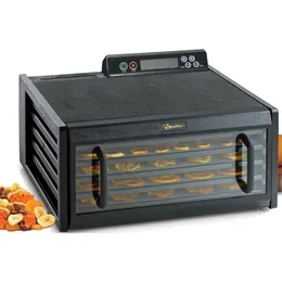 3926TCDB Electric Food Dehydrator Machine mit klarer Tür und 9 Tabletts - 26 -Stunden -Timer, automatischer Abschalten, Temperaturregelung - 600 W - Schwarz