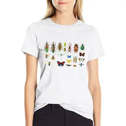 Polos femminile I soliti sospetti - Insetti su bug di acquerello bianco Modello di Cecca Designs T -shirt