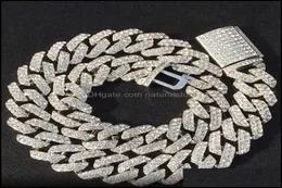 Zincir kolyeler kolye takılar buzlu muami Küba Bağlantı zinciri altın sier erkekler hip hop kolye 16inch 18inch 20inch 22inch 24inc4346263