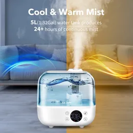 Sejoy 5L AIR MINIDIFIER لغرفة كبيرة للأطفال ومكتب هادئة بالموجات فوق الصوتية دافئ الضباب الإغلاق التلقائي على أعلى غرفة نوم ملء 240508