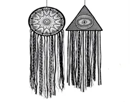 Black Boho Eye Of God Made Dream Catcher Home Home Tradicional Presente de Bênção para Berçário da parede do carro Berçário quarto Crianças Dreamcatch4993629