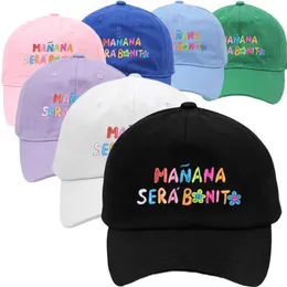 Ball Caps Fashion Embroidered Mermaid Baseball Cap Manana Sera Bonito Karol G Breathable Couple Hat Unisex Adjustable Visors Caps T240508