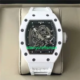 RM Orologi di lusso Mulini meccanici Mulini da vino da uomo in fibra di carbonio da uomo meccanico automatico MILLER MILLER personalizzato maschile in ceramica bianca e STHA