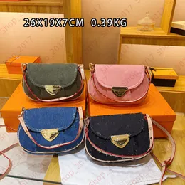 Desinger Denim Bags 일몰 겨드랑이 숄더 가방 여성 패션 크로스 바디 겨드랑이 겨드랑이 지갑 지갑 크로스 바디 지갑 메신저 호스 고급 Dhgate 배낭