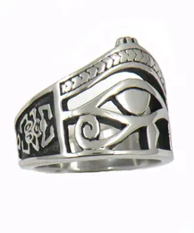 FANSSTEEL stainless steel mens or wemens jewelry masonary Crab Egyptian pharaoh eyes ring masonic Ring 13W903694533