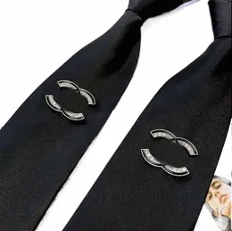 FI TIE TIES Women Classic Double Letters Suit Ties Luxury Busin Silk Slips Party Wedding Scarf LD002 A5DW#