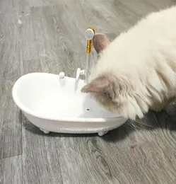 Cat Bowls Feeder Badewanne Automatischer Haustier Wasserspender Elektronischer Brunnentrinkerschale für Kätzchenzubehör230J4065314