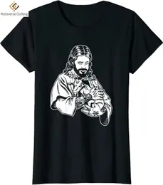 Camisetas masculinas Jesus ama Satan Baphomet Camiseta de cabra verão 100% algodão Camiseta casual top retro masculino grande t-shirtl2405