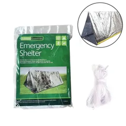 Favor Emergency Wholesale Sun Party Outdoor Protection Warm Camping Tent PE Aluminium Coating Shelters Tents Camp Hike Pads 245*150Cm s