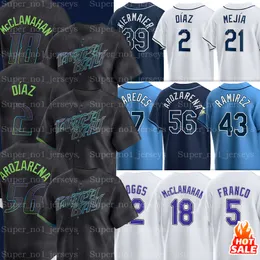 56 Randy Arozarena Tampa Bay City Rays Connect Jersey Baseball Shane McClanahan Zach Eflin Yandy Diaz Junior Caminero Josh Lowe Brandon Lowe Jose Siri