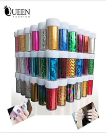 66 Designs Nail Art Transfer Foils Sticker12pcslot Beauty Adhesive Nail Polish WrapNail Tips Decorations Accessories 8833114