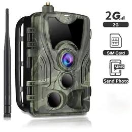 SunTekcam 2G 20MP 1080p MMSPSMS HC801M 2G Hunting Trail Camera Wildlife Po Pułapki 03S Trigger Hunter Camera 240428