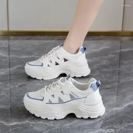 Casual Shoes Hong Kong Style Show Feet Small Platform Dad Female Spring and Autumn All-Match Fried Street Super 2024 Tenis