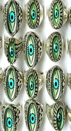 Whole 30 Mix Eyeball Ring Unique Design Evil Eyes Silver Rings Vintage Men Women Punk Rocker Cool Bands Man Boy Jewelry Favor6884960