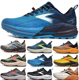 Top Men Women Brooks Cascadia 16 Sapatos de Corrida de Borracha Tripla Preto Branco Melhor Visão Visão Bush Treinadores ao ar livre Plataforma Designer esportivo tênis tênis