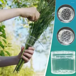 Vases Spiral Ikebana Stem Holder Round Transparent Bouquet Floral Arranger DIY Art Accessory For Party Wedding