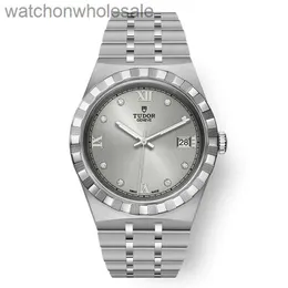 Tudory Tudory Designer Wristwatch Emperor Swiss Watch Royal Series Mens Watch Calendar 38mm Steel Band Silver Diamond M28500-0002 مع شعار حقيقي 1: 1