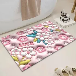 Carpets Cartoon Bathroom Entry Absorbent Non-slip Mat Yellow