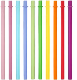 24cm MultiColored Reusable PP Plastic Straight Straws Wedding Bar Party Wine drink straws with individual bag8564435