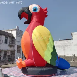 На открытом воздухе 8 мм (26 футов) с надувным вентилятором модели попугая прекрасная реклама для украшения или зоопарка
