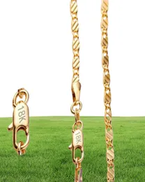 Цепочки Agteffer 925 Silver 1618202224262830 дюйм 2 мм золотой шармовой колье для женщин для женщин.