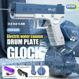 Glock Water Gun Toy Portable Automatic Spray Toys Electric Burse Children Bight Fight 240420