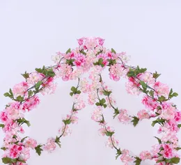 Luyue 233cm künstliche Kirschblüten Blumenreben Party Lieferungen Girland