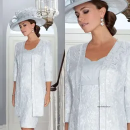 Moneta guaina Ispirato Madre della Bride Shirt Sleeve Stampa Due pezzi abiti da ospite per ospiti abiti da sera lunghezza 0508