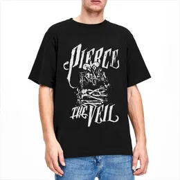 القمصان للرجال Mens T-Shirt Pierce Veil T-Shirt Harajuku Rock Band Summer T-Shirt Retro Pattern Cotton Top بالإضافة إلى حجم 5xll2405