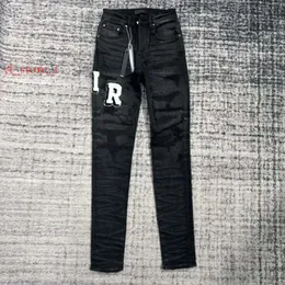 Amrir Jeans Paris Jeans Pants Purple Jeans Designer Jeans Jeans for Mens Men Jeans Designer Jeans Men High Quality 24 New Style Black Close Fittity New 5014